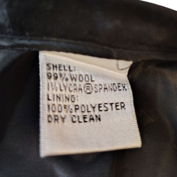 Talbots Vintage Wool Black Lined Straight Leg High-rise Pants Size 14 Petite.... - Picture 5 of 9